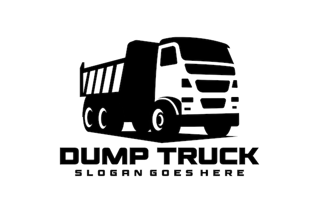 Dump Truck Vector Illustration Isolated on white background Tipper Truck