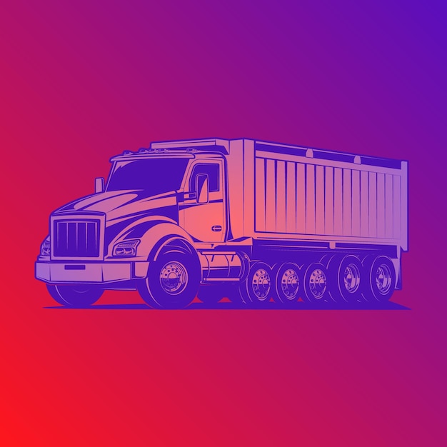 Dump truck vector illustration