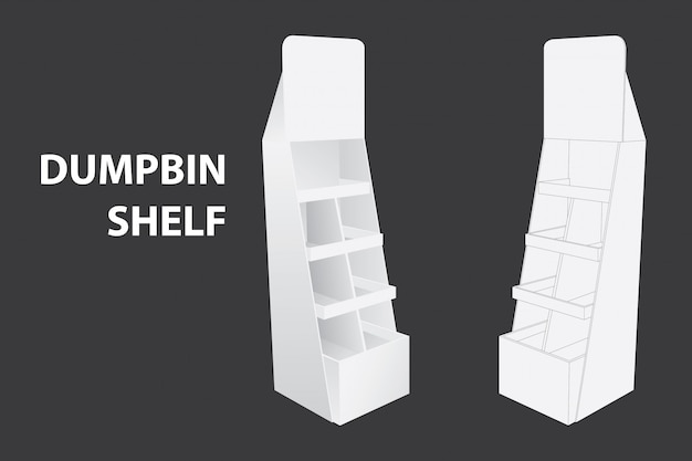 dumpbin shelf or display rack for branding item