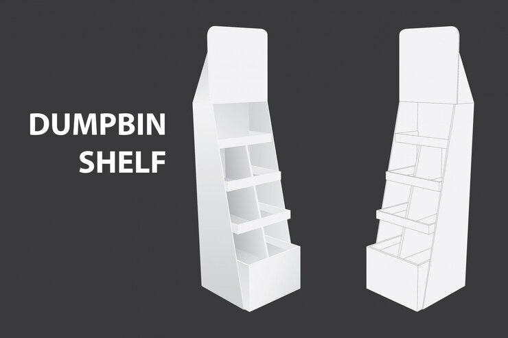 Dumpbin shelf or display rack for branding item