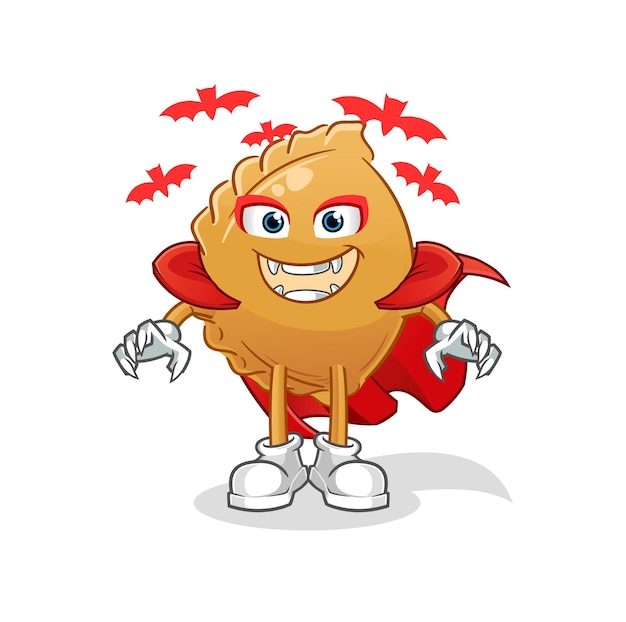 Dumpling Dracula illustration character vector