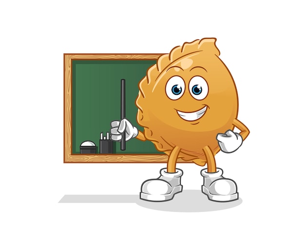 Dumpling teacher vector. cartoon character