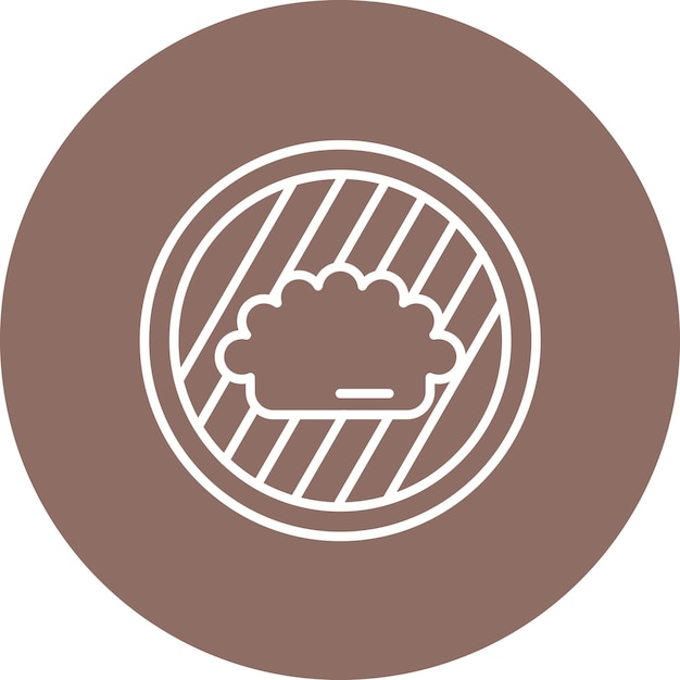 Immagine vettoriale dell'icona dei gnocchi può essere utilizzata per il cibo di strada