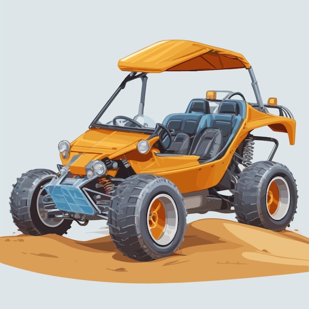 Vector dune buggy cartoon vector