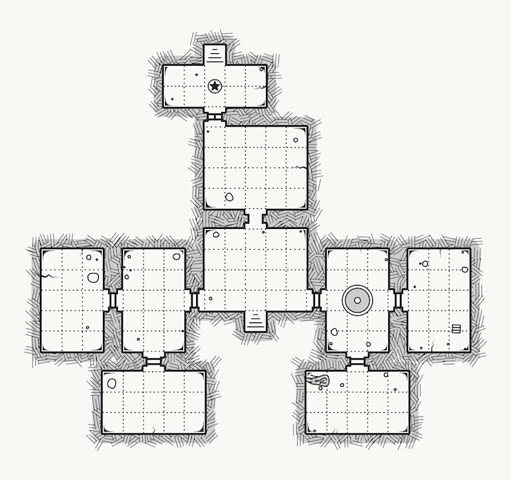 Vector dungeon game asset top view vector illustration