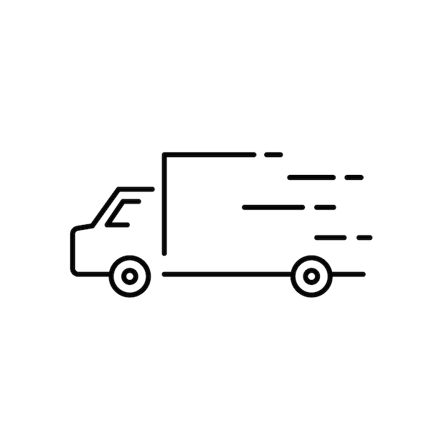 Dunne lijn iconen set van logistiek en transport Overzicht symbool collectie Bewerkbare vectorslag Levering vracht en verzending Truck