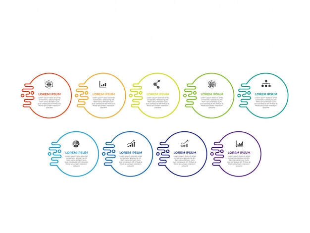 Dunne lijn minimale infographic ontwerp