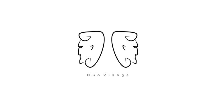 Vector duo visage business logo design brand logo