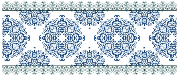 Vector dupatta textile pattern design