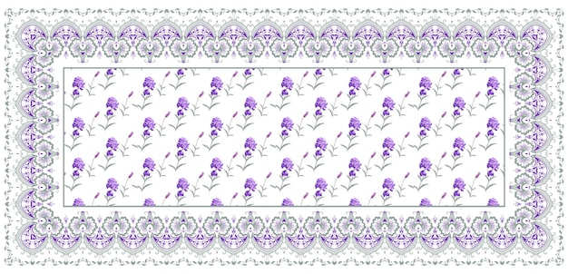 Vector dupatta textile pattern design