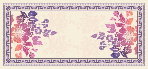 Vector dupatta textile pattern design