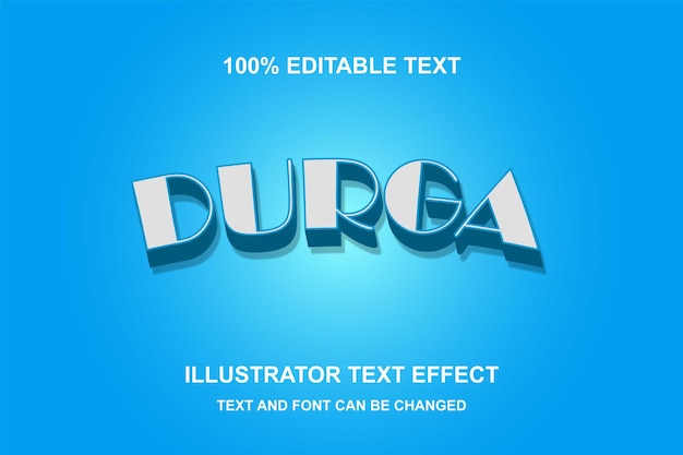 Durga Puja 3d Text Effect