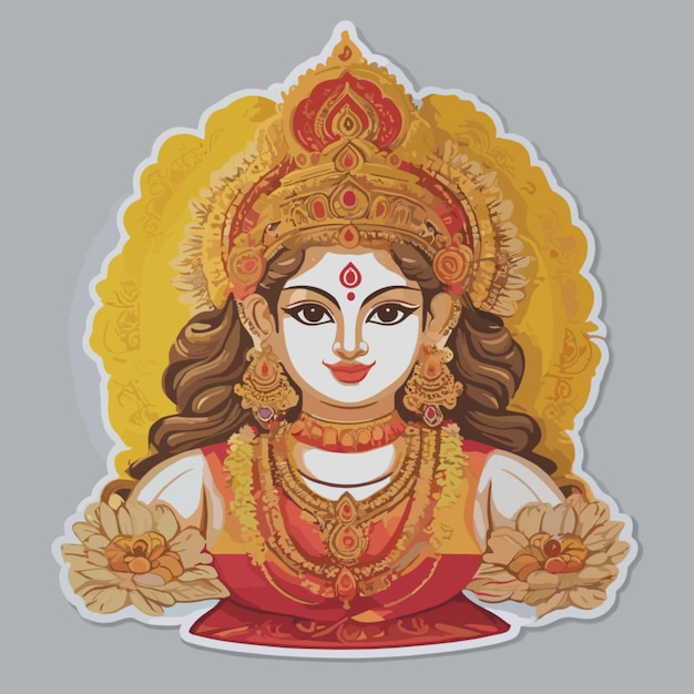 Vector durga puja cartoon vector