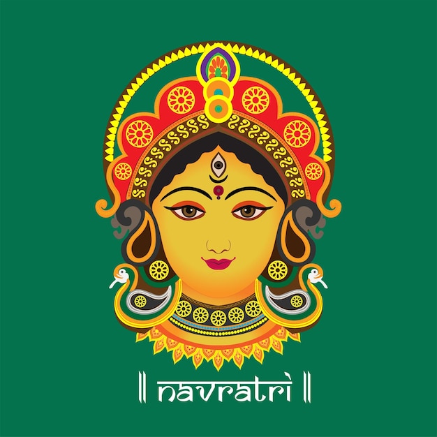 Vector durga puja celebration poster graba dance and dandiya night abstract