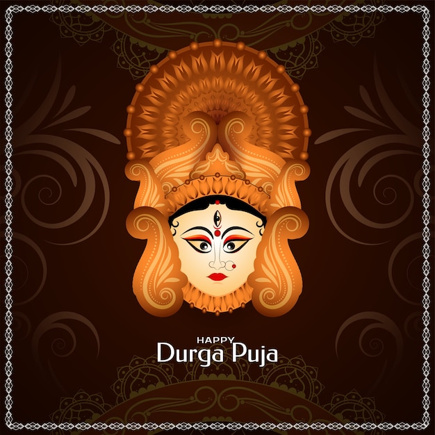 Durga puja culturele Indiase festival wenskaart