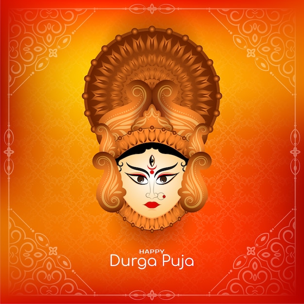 Durga puja festival card