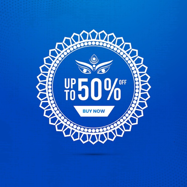 Durga puja festival offer discount sales tags creative design