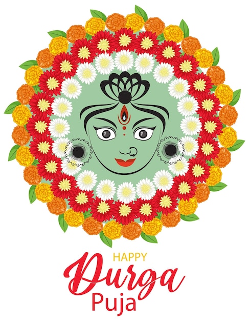 Durga Puja 인도 축제 배너