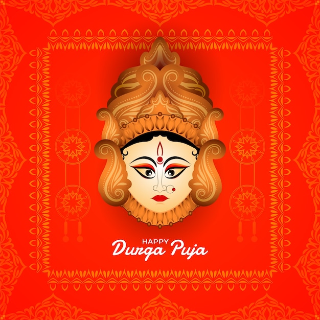 Durga puja and navratri festival card