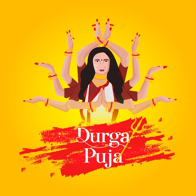 Durga puja vector navratri goddess