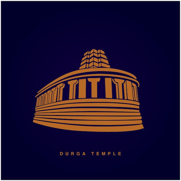 Vector durga tempel aihole vector icoon kanaka durga tempel icoon