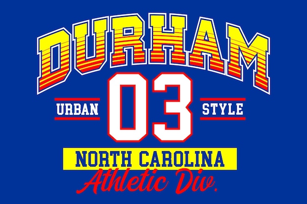 Durham North Carolina 03 vintage typografieontwerp