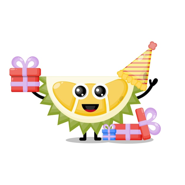 Durian birthday cute character mascot