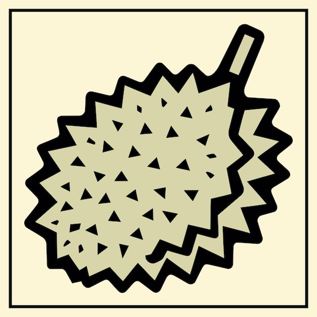Vector durian kleur vector illustratie