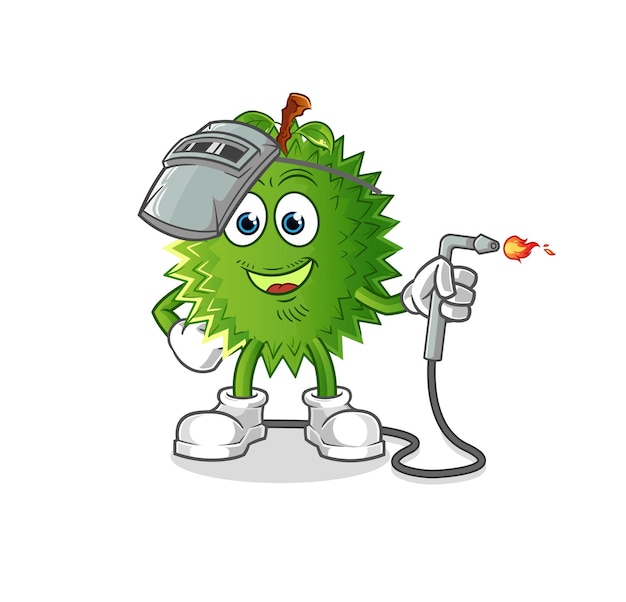 Durian lasser mascotte. cartoon vector