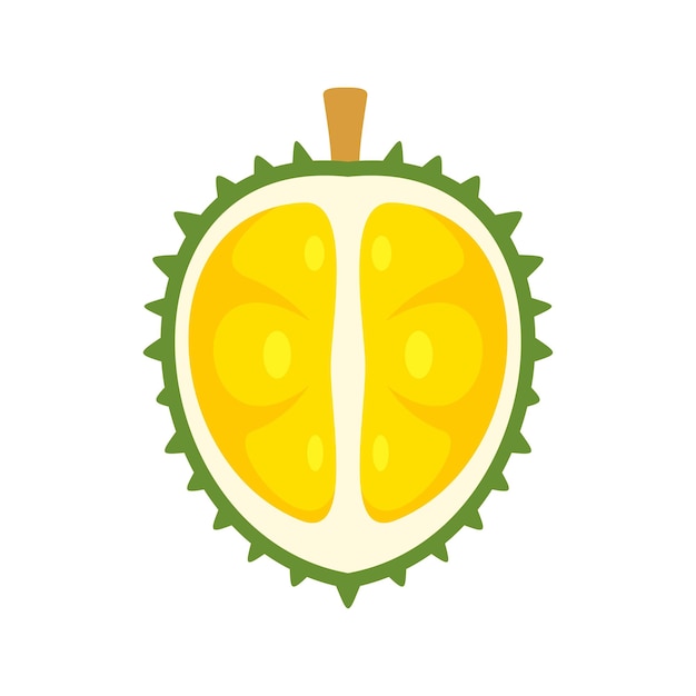 Durian pictogram Vlakke afbeelding van durian vector pictogram voor webdesign