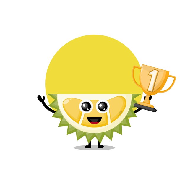 Trofeo durian simpatico personaggio mascotte