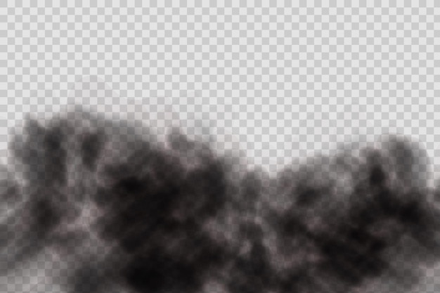 Dust  black cloud with particles with dirt,cigarette smoke, smog, soil and sand  particles.