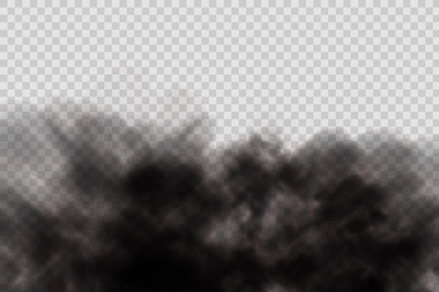 Dust  black cloud with particles with dirt,cigarette smoke, smog, soil and sand  particles.