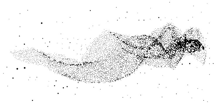 Vector dust particles in the air air pollution health threat vector illustration