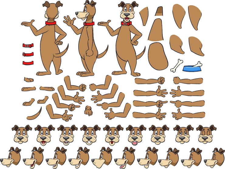 Vector dusty dog