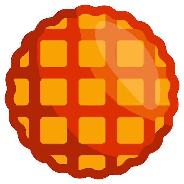 Dutch apple pie with a lattice top layer concept vector bakery and baked culinary and kitchen recipe