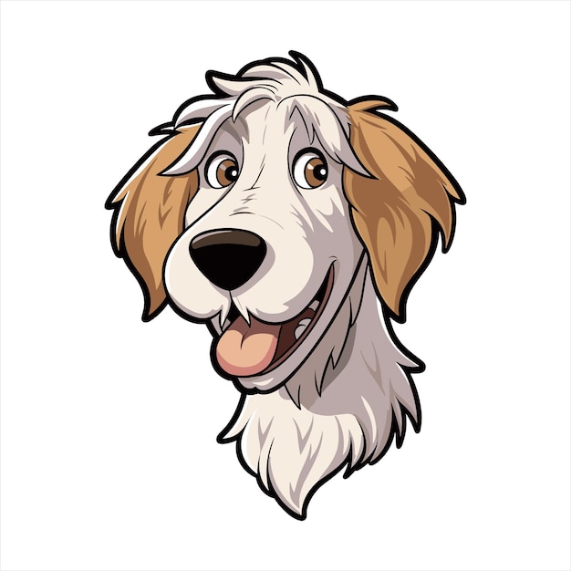 Dutch Smoushond Dog Breed Cute Cartoon Kawaii Character Animal Pet Isolated Sticker Illustration