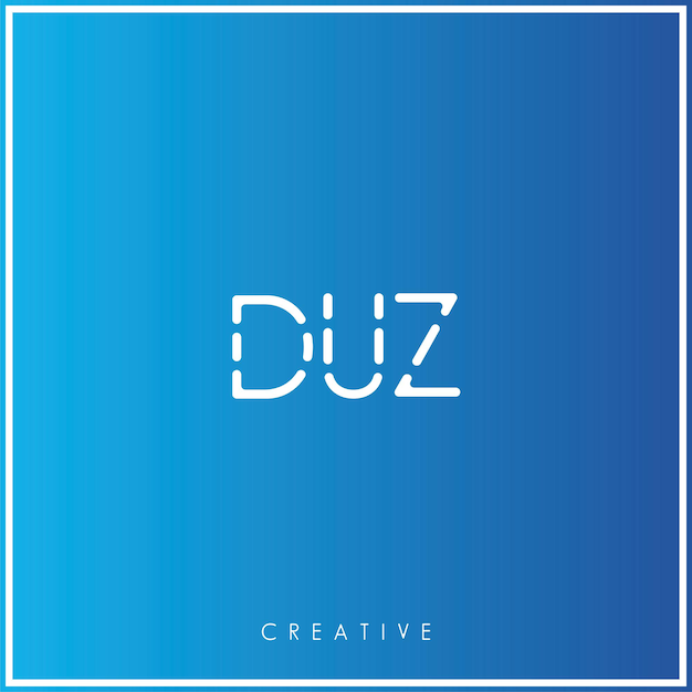 DUZ Premium Вектор последний дизайн логотипа Креативный логотип Векторная иллюстрация Минимальная логотипа Монограмма