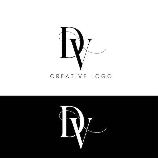 DV initial leter logo design