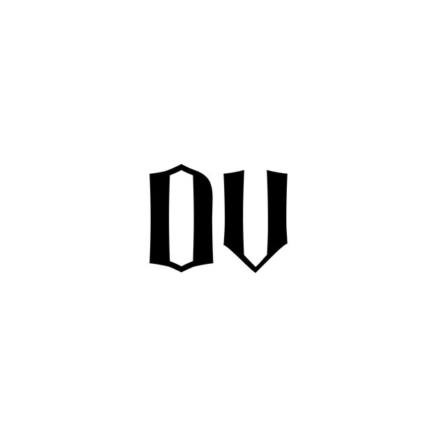Vector dv monogram logo design letter text name symbol monochrome logotype alphabet character simple logo