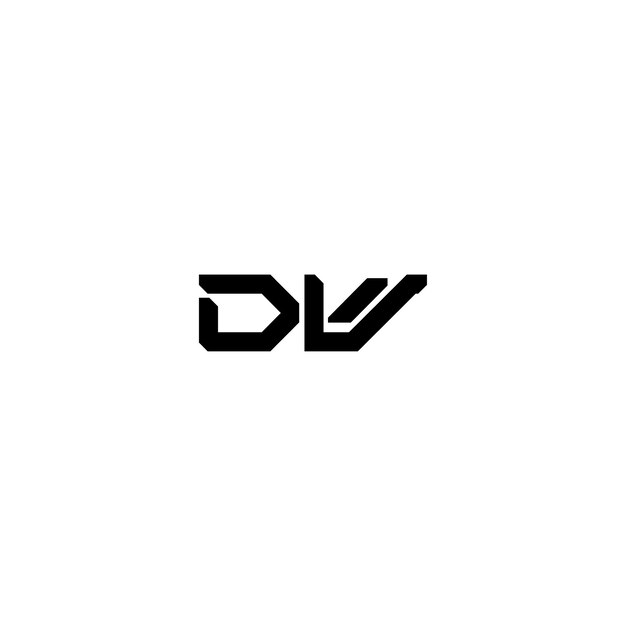 Vector dv monogram logo design letter text name symbol monochrome logotype alphabet character simple logo