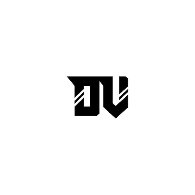 DV monogram logo ontwerp brief tekst naam symbool monochroom logo alfabet karakter eenvoudig logo