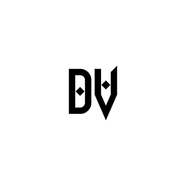 Vector dv monogram logo ontwerp brief tekst naam symbool monochroom logo alfabet karakter eenvoudig logo