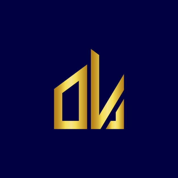 Vector dv real estate logo design
