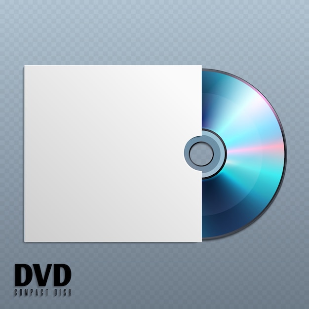 Vector dvd disk music in paper box