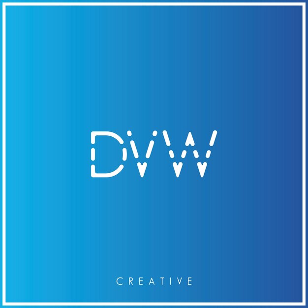DVW プレミアム ベクトル 後者 ロゴデザイン クリエイティブ ロゴ ベクトル イラスト 最小ロゴ モノグラム