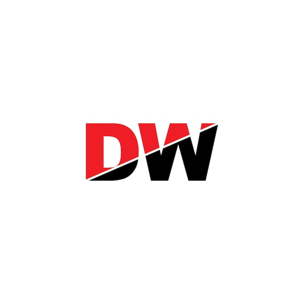 DW letter logo ontwerp op DW creatieve initialen letter logo concept DW icoon ontwerp