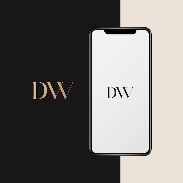 DW logo design vector image