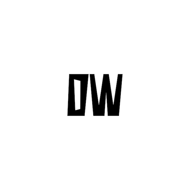 DW モノグラムロゴ デザイン文字 テキスト名 シンボル モノクロロゴタイプ アルファベット文字 シンプルロゴ