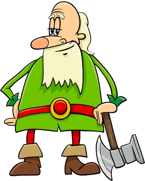 Vector dwarf cartoon character